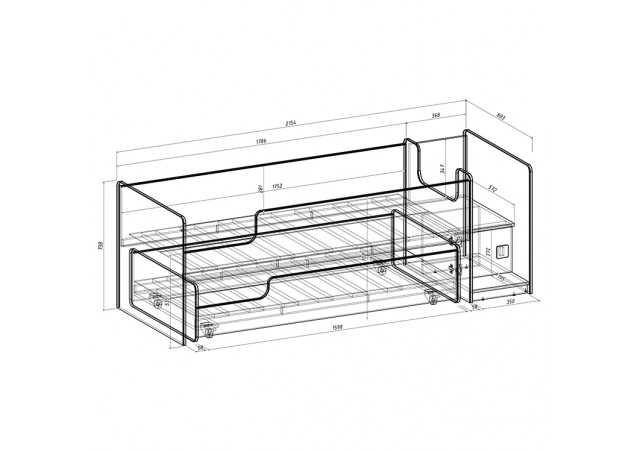 Детская выкатная кровать Легенда К302.41 в Тобольске